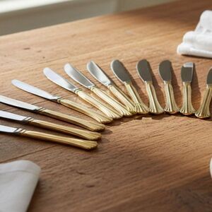 Cambridge Stainless Steel Gold Tracy Twelve Dinner Knives 12 New Set